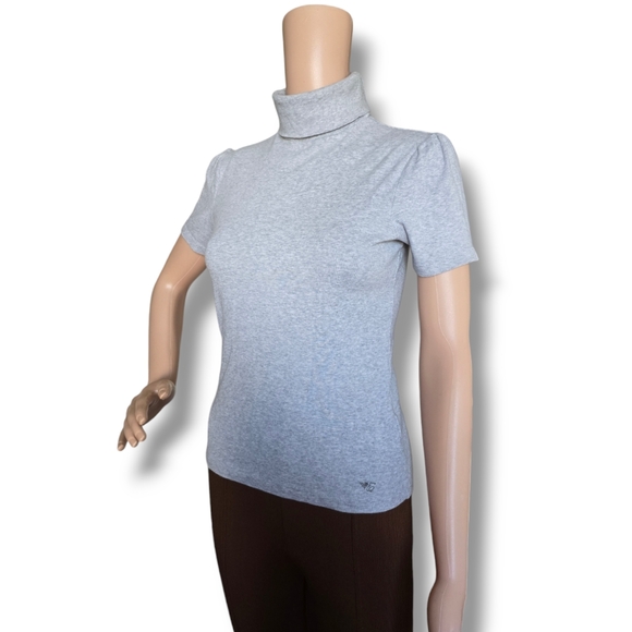 ESPRIT Women's Heather Grey Turtleneck Ribbed Knit Tee - Picture 3 of 16